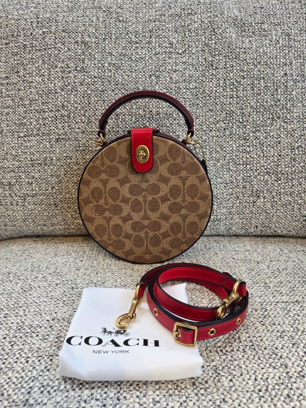 Coach Lunar New Year Circle Bag in Signature Canvas - Picture 14 of 16